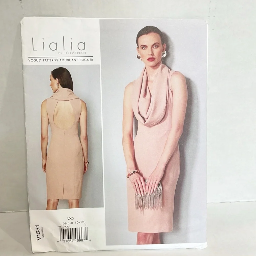 Vogue Sewing Pattern V1531‎ Lialia Julia Alarcon Women Dress NEW Sz AX5